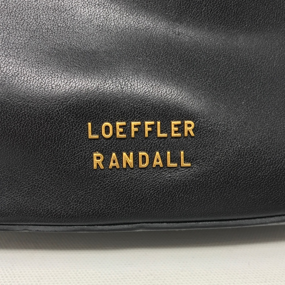 Loeffler Randall Greta Leather Shoulder Bag, Size M - Black/Gold Women's - Picture 8 of 16